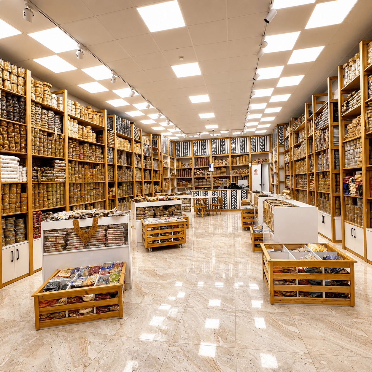 Showroom textile Ksar Hellal — Galon A&A, galon et tissu au mètre